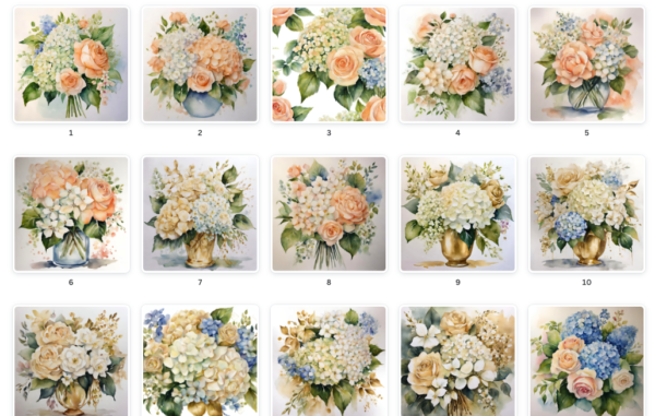 12x12 Digital Scrapbook Floral Sheets - Image 7